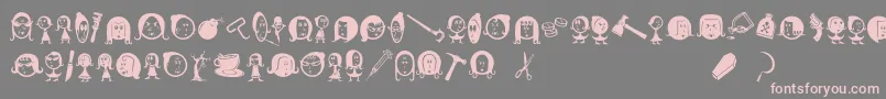 Widows Font – Pink Fonts on Gray Background