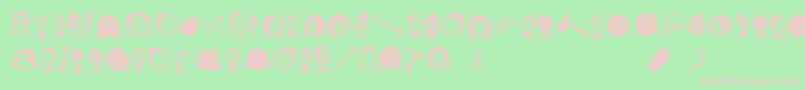 Widows Font – Pink Fonts on Green Background