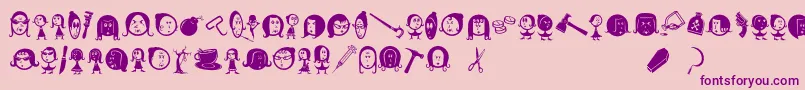 Widowsフォントについての詳細 フォントWidows – ピンクの背景に紫のフォント