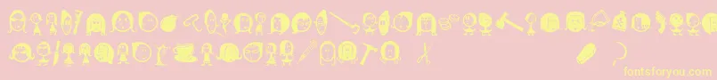 Widows Font – Yellow Fonts on Pink Background