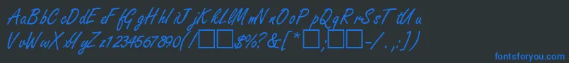 NanoscriptsskRegular Font – Blue Fonts on Black Background