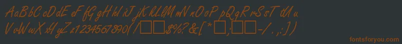 Шрифт NanoscriptsskRegular – коричневые шрифты на чёрном фоне