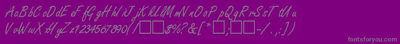 NanoscriptsskRegular Font – Gray Fonts on Purple Background