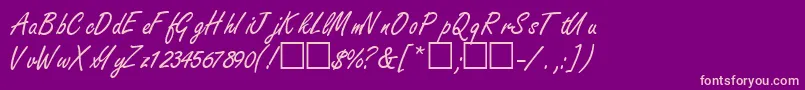 NanoscriptsskRegular Font – Pink Fonts on Purple Background