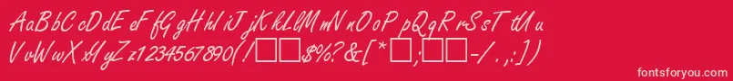 NanoscriptsskRegular Font – Pink Fonts on Red Background