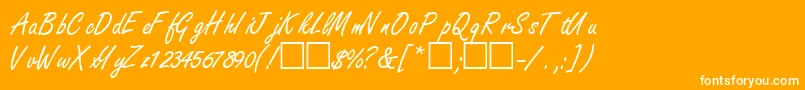 NanoscriptsskRegular Font – White Fonts on Orange Background