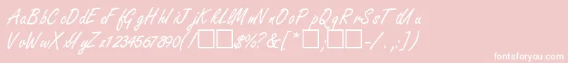 NanoscriptsskRegular Font – White Fonts on Pink Background