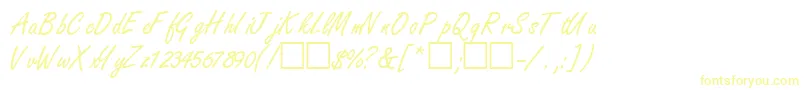 NanoscriptsskRegular Font – Yellow Fonts on White Background