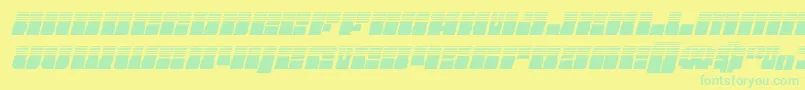 Starnurseryhalfital Font – Green Fonts on Yellow Background
