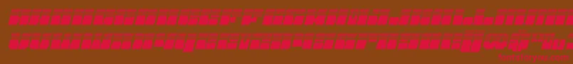 Starnurseryhalfital-fontti – punaiset fontit ruskealla taustalla