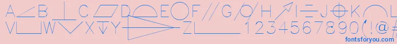 Gdt Font – Blue Fonts on Pink Background