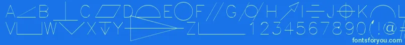 Gdt Font – Green Fonts on Blue Background