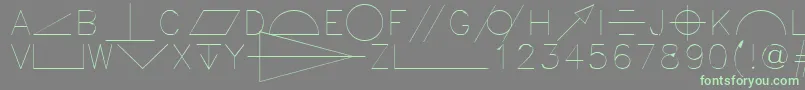 Gdt Font – Green Fonts on Gray Background