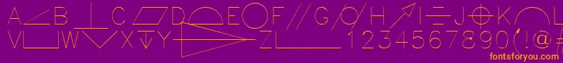 Gdt Font – Orange Fonts on Purple Background