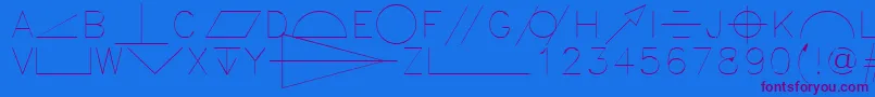 Gdt Font – Purple Fonts on Blue Background