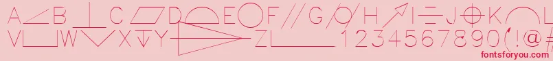 Gdt Font – Red Fonts on Pink Background