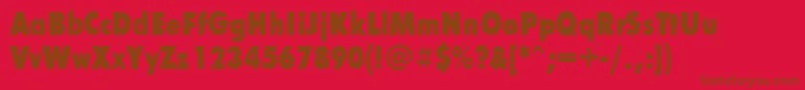 FuturisxcondcttBold Font – Brown Fonts on Red Background
