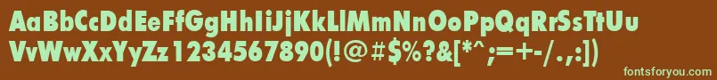 Шрифт FuturisxcondcttBold – зелёные шрифты на коричневом фоне