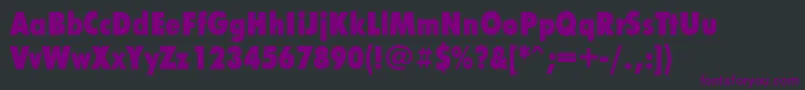 Czcionka FuturisxcondcttBold – fioletowe czcionki na czarnym tle