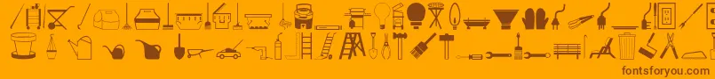 Шрифт Toolso – коричневые шрифты на оранжевом фоне