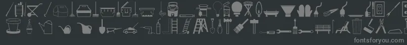 Toolso Font – Gray Fonts on Black Background