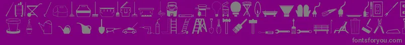 Toolso-Schriftart – Graue Schriften auf violettem Hintergrund