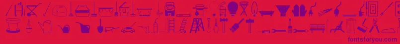 Toolso Font – Purple Fonts on Red Background