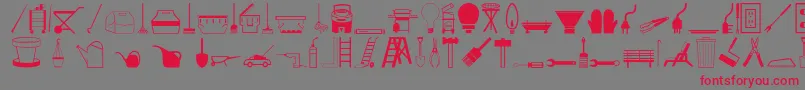 フォントToolso – 赤い文字の灰色の背景