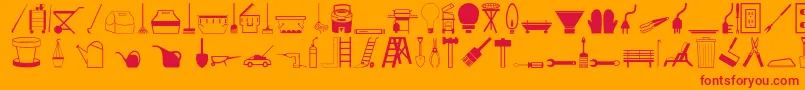 Toolso Font – Red Fonts on Orange Background