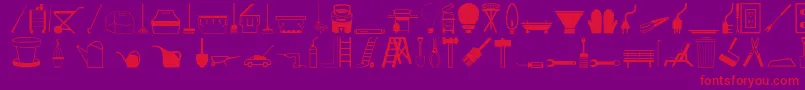 Toolso Font – Red Fonts on Purple Background