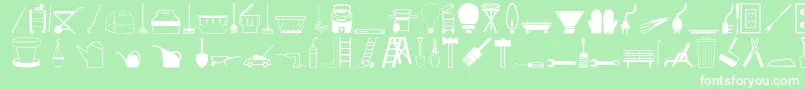 Toolso Font – White Fonts on Green Background