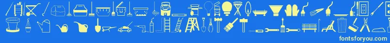 フォントToolso – 黄色の文字、青い背景