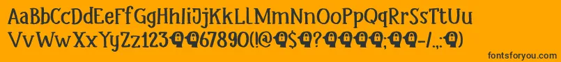 Шрифт DkHeadlock – чёрные шрифты на оранжевом фоне