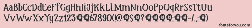 DkHeadlock Font – Black Fonts on Pink Background