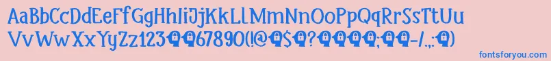 Шрифт DkHeadlock – синие шрифты на розовом фоне