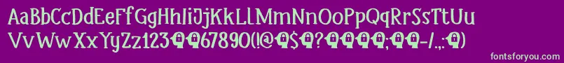 DkHeadlock Font – Green Fonts on Purple Background