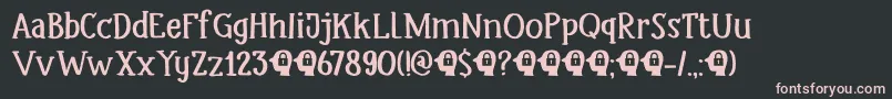 DkHeadlock Font – Pink Fonts on Black Background