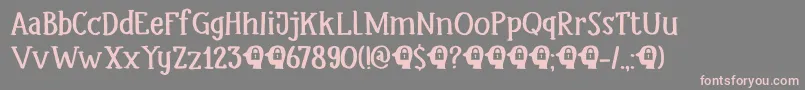 Шрифт DkHeadlock – розовые шрифты на сером фоне