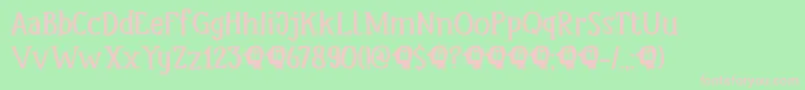 DkHeadlock Font – Pink Fonts on Green Background