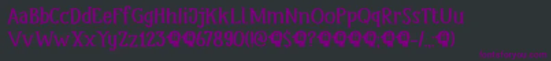 Шрифт DkHeadlock – фиолетовые шрифты на чёрном фоне