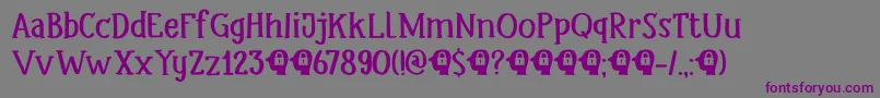 DkHeadlock-Schriftart – Violette Schriften auf grauem Hintergrund