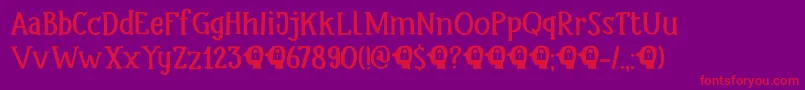 DkHeadlock Font – Red Fonts on Purple Background