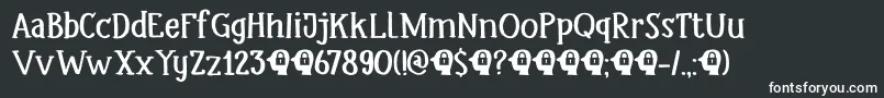 DkHeadlock-fontti – valkoiset fontit mustalla taustalla