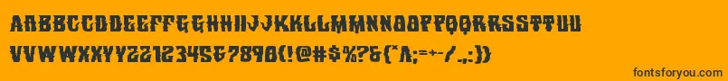 Warlocksaleexpand Font – Black Fonts on Orange Background