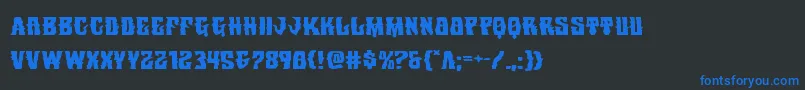 Warlocksaleexpand Font – Blue Fonts on Black Background