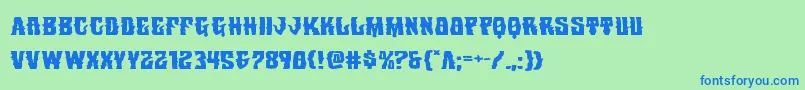 Warlocksaleexpand Font – Blue Fonts on Green Background