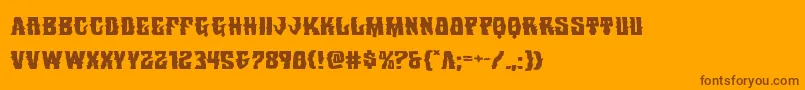 Warlocksaleexpand Font – Brown Fonts on Orange Background