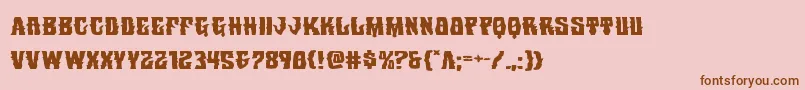Warlocksaleexpand Font – Brown Fonts on Pink Background