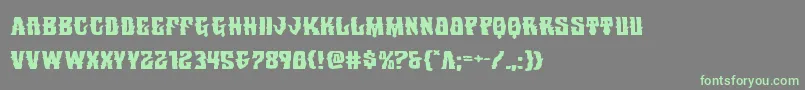 Warlocksaleexpand Font – Green Fonts on Gray Background