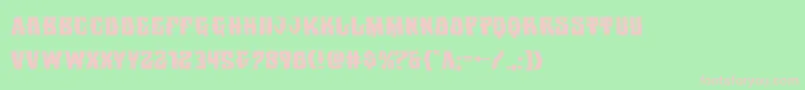 Warlocksaleexpand Font – Pink Fonts on Green Background